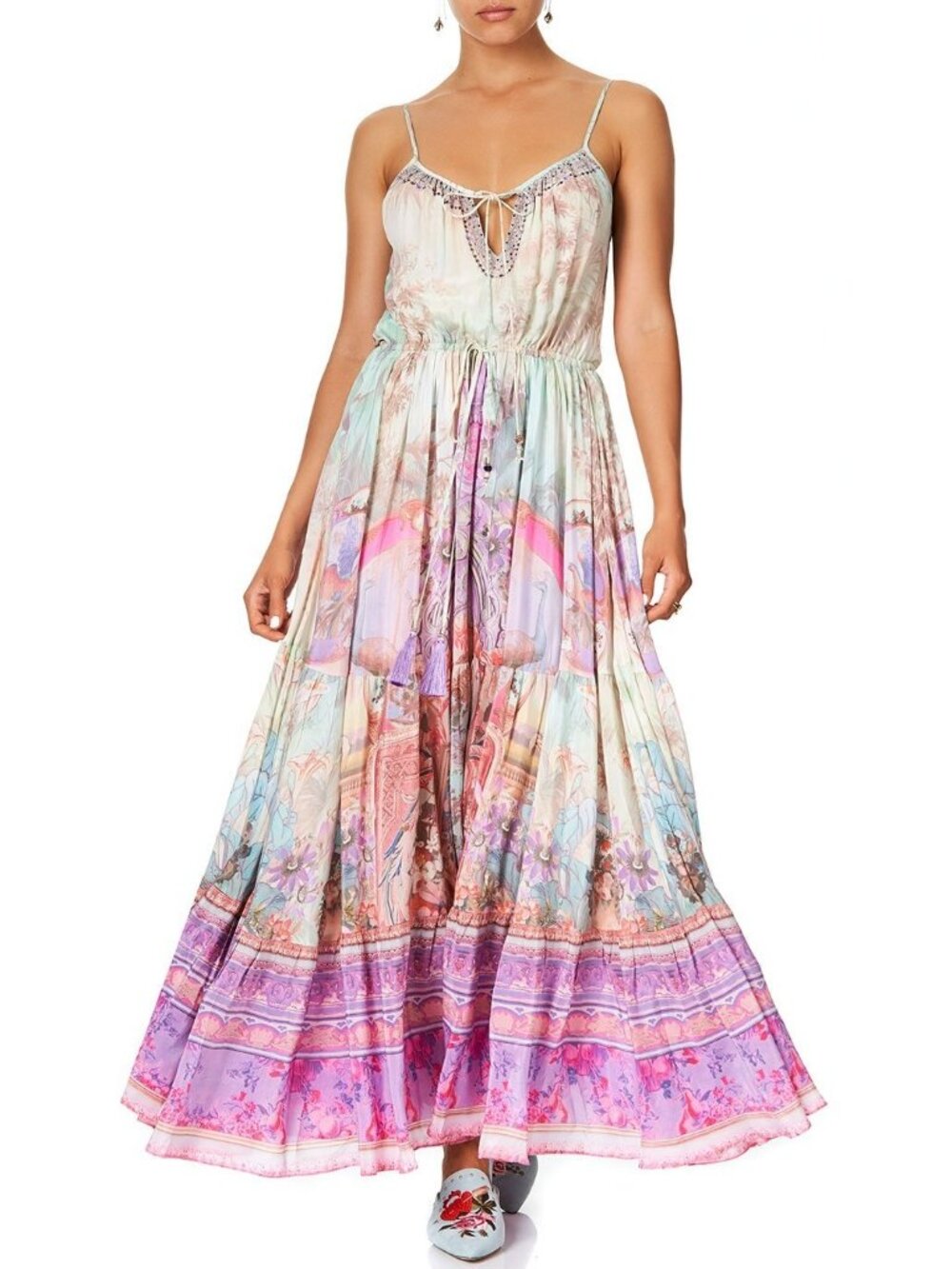Camilla Electron‎ Libre Dress with Front Tie Detail Size Small